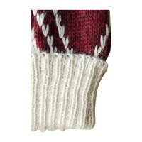 Knitted Baby Alpaca Beanie, Garnet Red