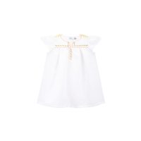 Embroidered Tunic Dress, Pearl