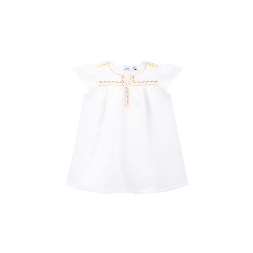 Embroidered Tunic Dress, Pearl Embroidered Tunic Dress, Pearl