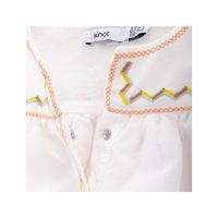 Embroidered Tunic Dress, Pearl