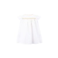 Embroidered Tunic Dress, Pearl
