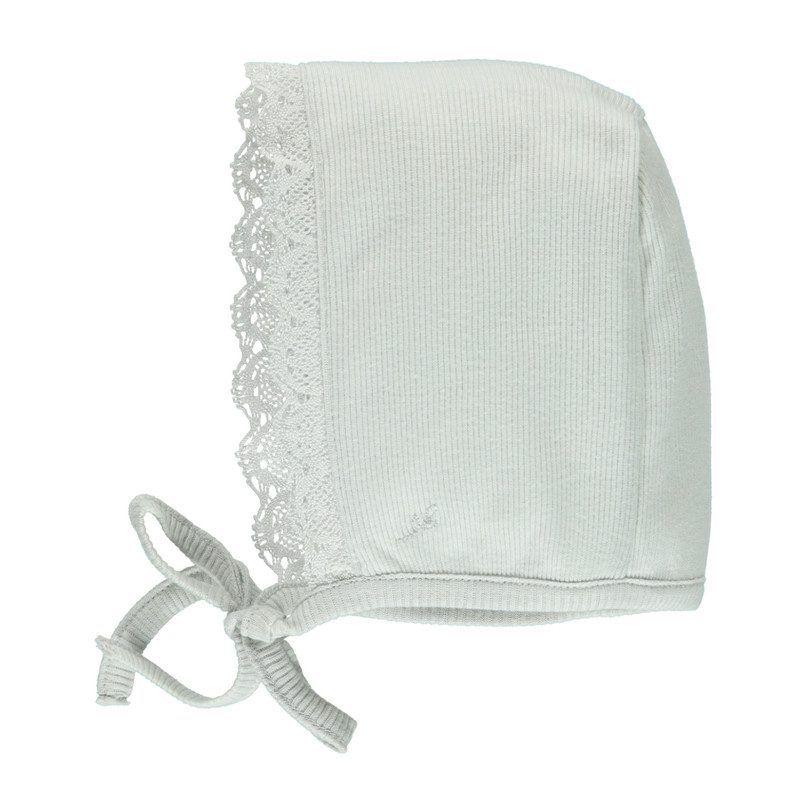 Organic Bebe Bonnet, Feather Grey Organic Bebe Bonnet, Feather Grey