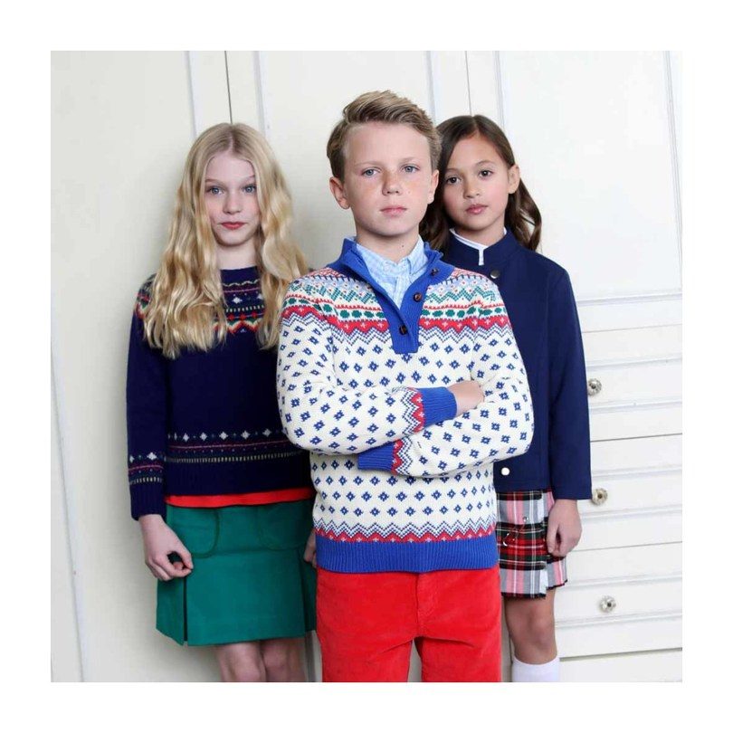 Scott Fairisle Sweater, Off White Scott Fairisle Sweater, Off White