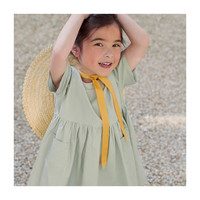 Gracie Dress, Mint Cotton Poplin