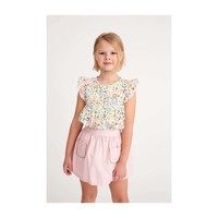 Lu Lu Ruffle Top, Flowers & Rabbits