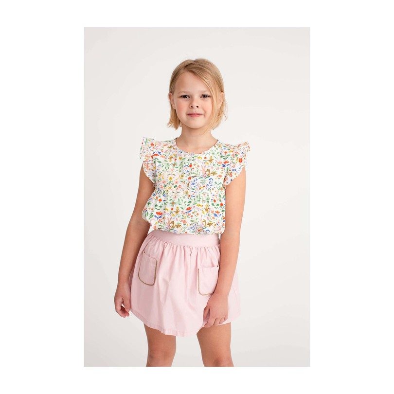 Lu Lu Ruffle Top, Flowers & Rabbits Lu Lu Ruffle Top, Flowers & Rabbits
