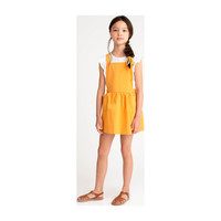 Millie Overall Dress, Marigold Twill