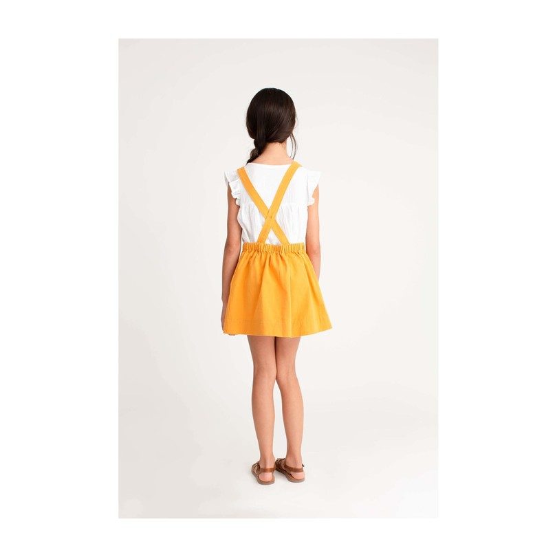 Millie Overall Dress, Marigold Twill Millie Overall Dress, Marigold Twill