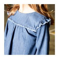 Clementine Dress, Navy Denim