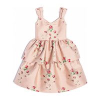 *Exclusive* Girls Paquita Dress, Floral Jacquard