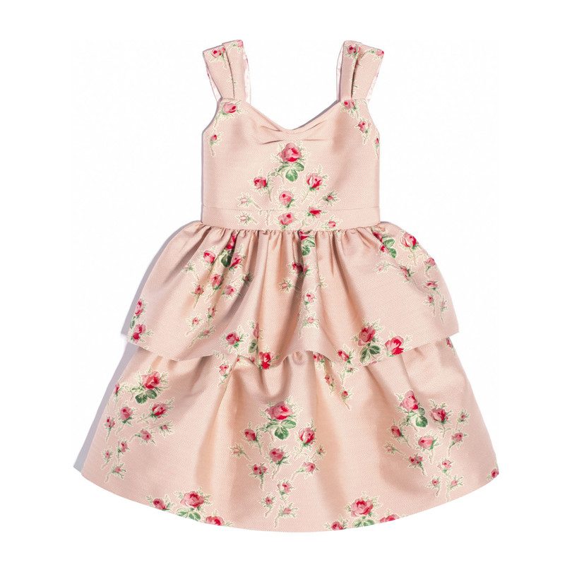 *Exclusive* Girls Paquita Dress, Floral Jacquard *Exclusive* Girls Paquita Dress, Floral Jacquard