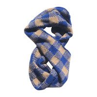 Check Scarf, Cobalt/Oatmeal