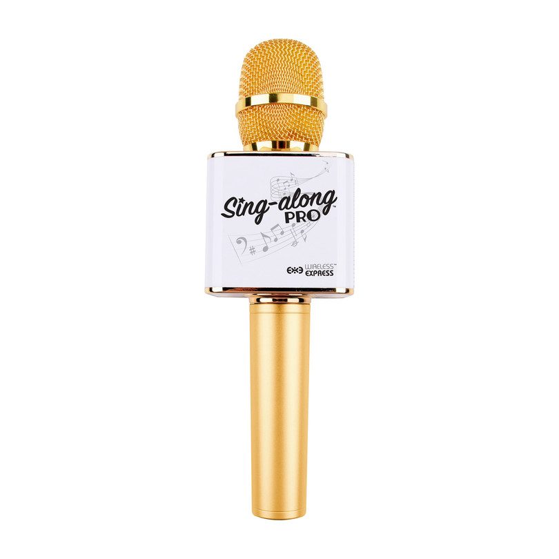 Sing-along Pro Bluetooth Karaoke Microphone & Speaker, Gold Sing-along Pro Bluetooth Karaoke Microphone & Speaker, Gold