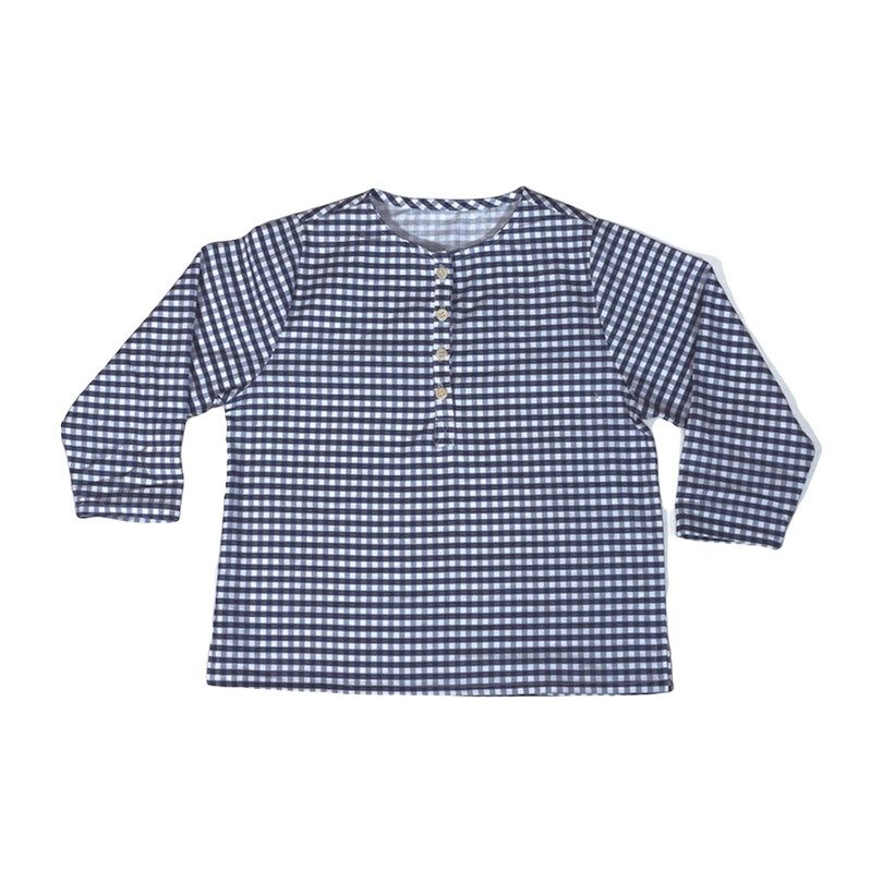 Nico Poplin Shirt, Charcoal Gingham Nico Poplin Shirt, Charcoal Gingham