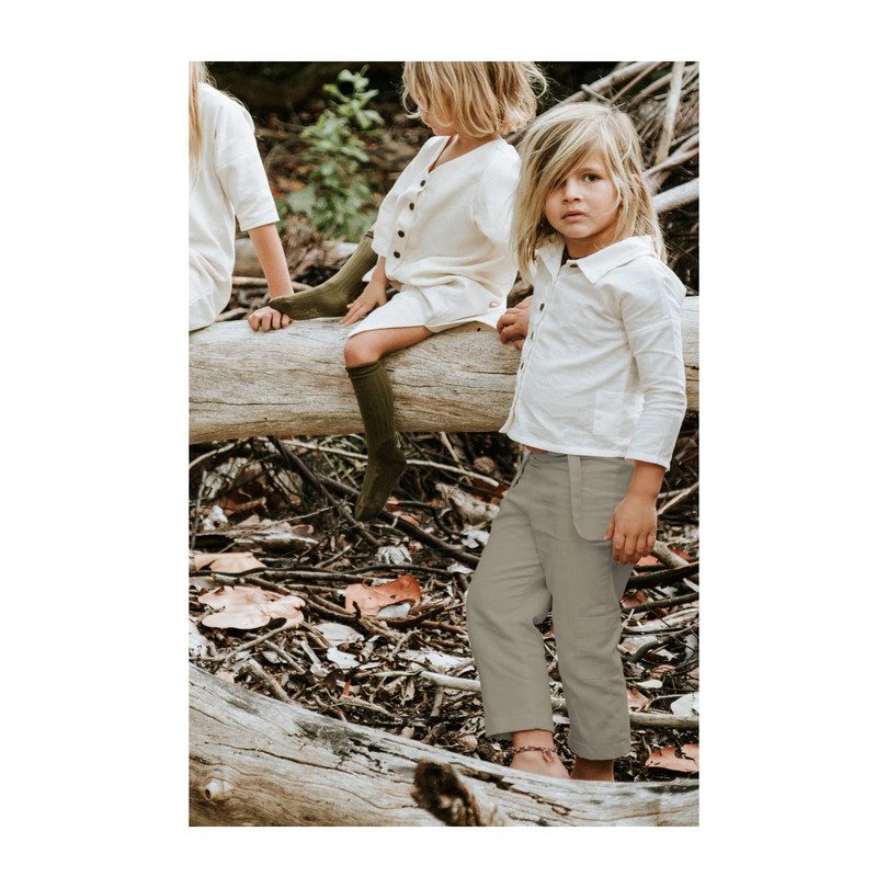 Felipe Cotton Pants, Greige Felipe Cotton Pants, Greige