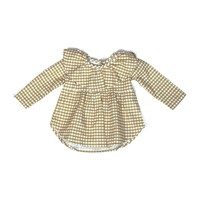 Pepa Poplin Blouse, Mustard Gingham