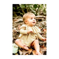 Pepa Poplin Blouse, Mustard Gingham