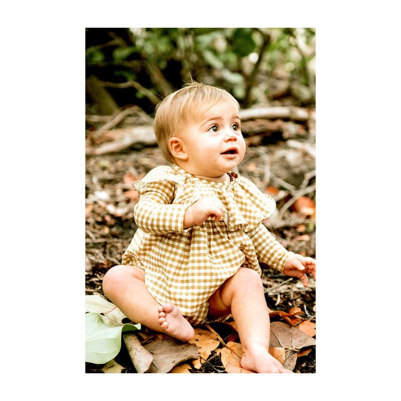 Pepa Poplin Blouse, Mustard Gingham Pepa Poplin Blouse, Mustard Gingham