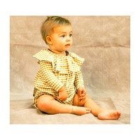 Pepa Poplin Blouse, Mustard Gingham