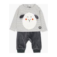 Knit T-Shirt & Trousers Set, White