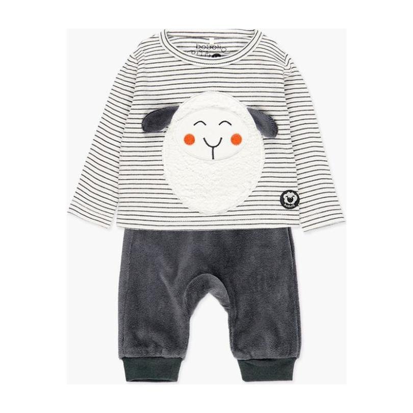 Knit T-Shirt & Trousers Set, White Knit T-Shirt & Trousers Set, White