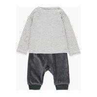 Knit T-Shirt & Trousers Set, White