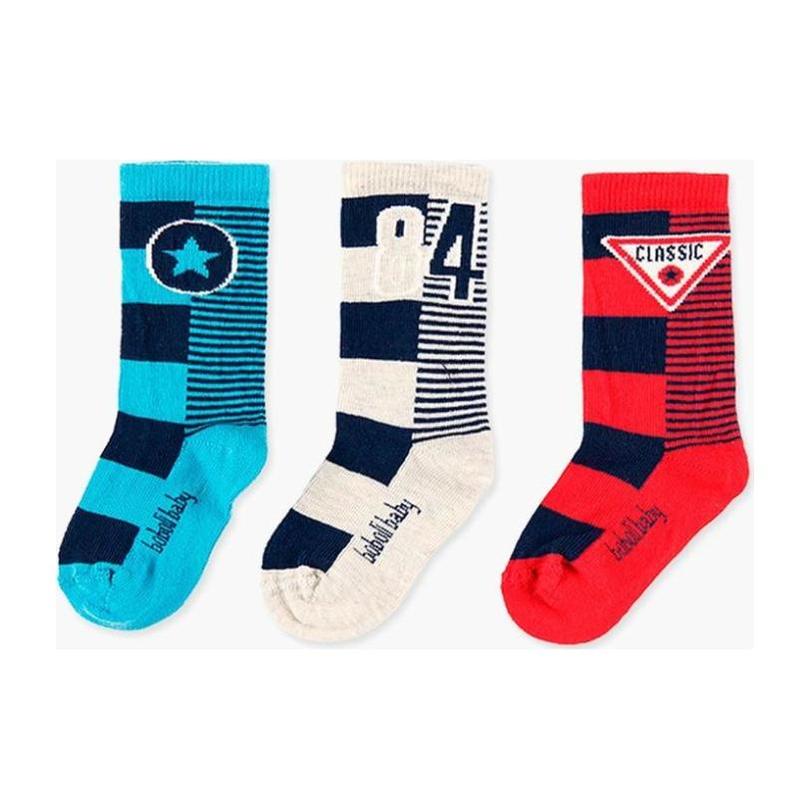 3-Pack Socks Set, Red & Blue 3-Pack Socks Set, Red & Blue
