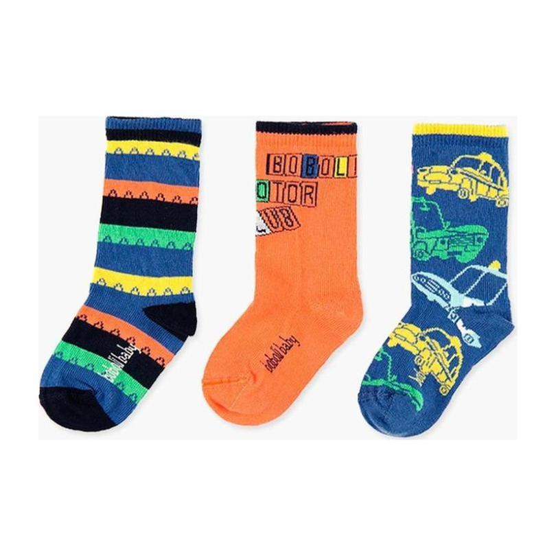 3-Pack Socks Set, Tangerine & Blue 3-Pack Socks Set, Tangerine & Blue