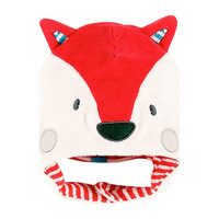 Velvet Fox Hat, White