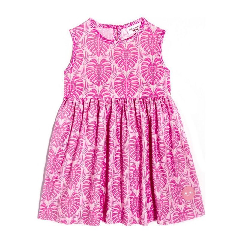 Pinny Dress, Pink Palm Palm - Dresses - Maisonette