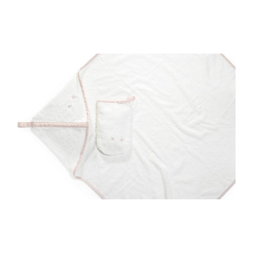 Stokke Hooded Towel, Pink Bee Stokke Hooded Towel, Pink Bee