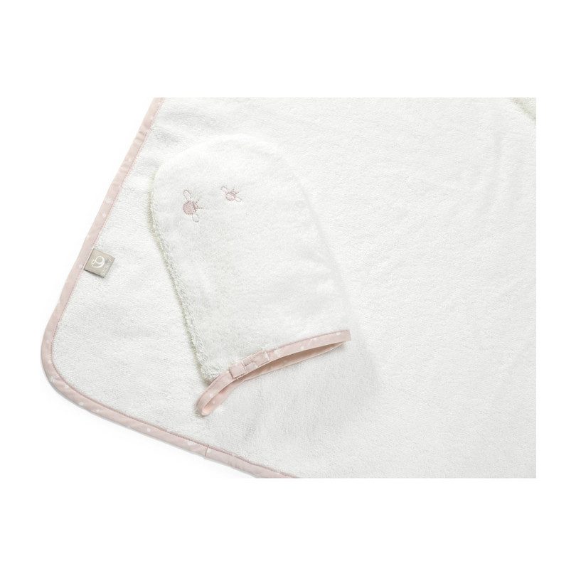 Stokke Hooded Towel, Pink Bee Stokke Hooded Towel, Pink Bee