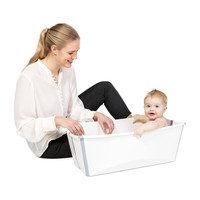 Flexi Bath® Bundle, Tub + Newborn Support, White