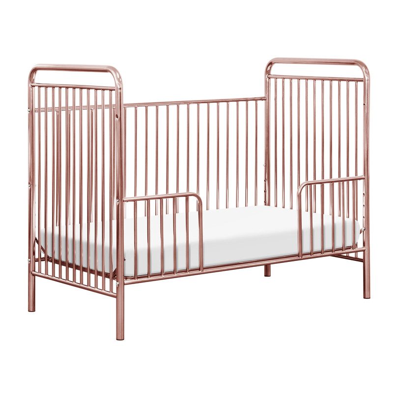 Jubilee 3in1 Convertible Metal Crib, Pink Chrome Cribs &