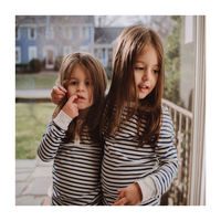 Nautical Stripes Long Pajamas, Navy