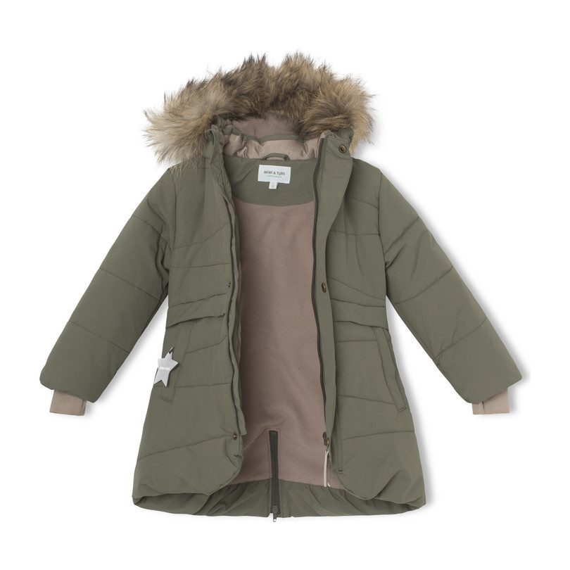 Witta Oeko-tex Waterproof Fur Jacket, Olive - Outerwear - Maisonette