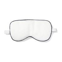 Adult Traditional Eyemask, White & Navy Piping