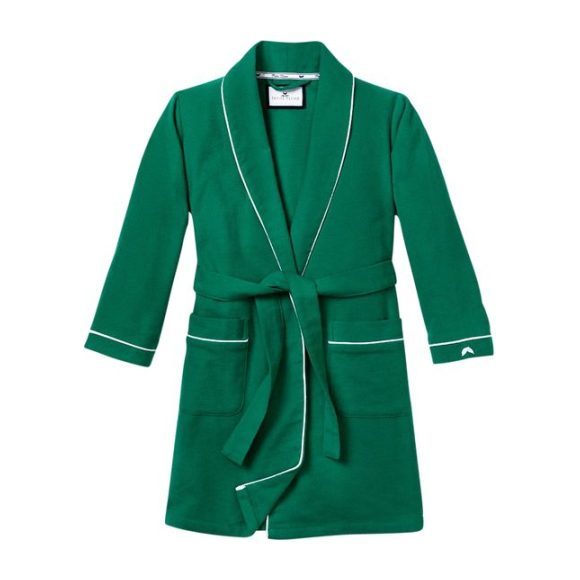 Classic Green Flannel Robe - Robes & Slippers - Maisonette