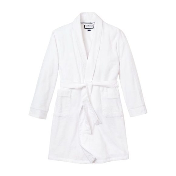 Classic White Flannel Robe - Robes & Slippers - Maisonette