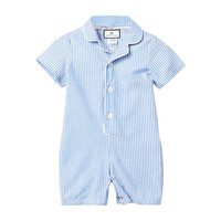 Blue Seersucker Summer Romper - Sleepwear - Maisonette