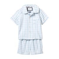 Light Blue Gingham Short Set
