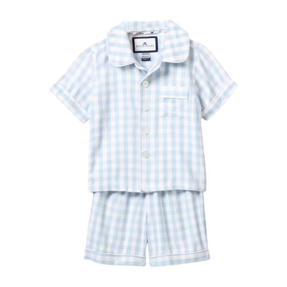 Light Blue Gingham Short Set Light Blue Gingham Short Set