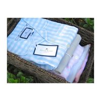 Light Blue Gingham Short Set