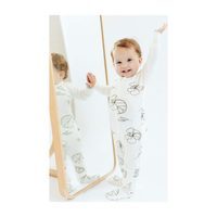 Zip Footie Bundle, Abstract Floral & Rose