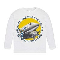 Cream Airplane T-Shirt, White