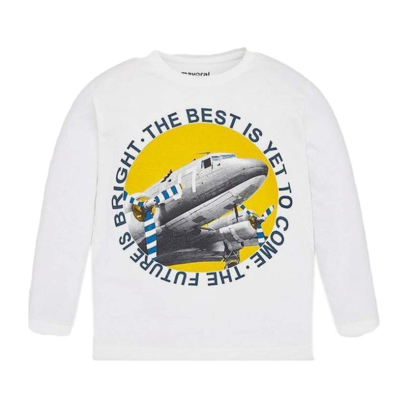 Cream Airplane T-Shirt, White Cream Airplane T-Shirt, White