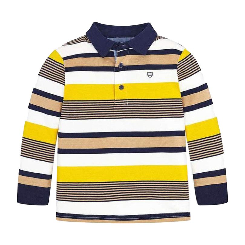Gold Stripes Polo Shirt, Multi Gold Stripes Polo Shirt, Multi