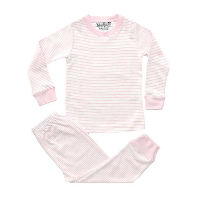 Classic Striped Pajamas, Pink Classic Striped Pajamas, Pink