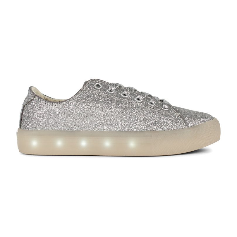 St. Laurent Sneaker, Glitter Silver St. Laurent Sneaker, Glitter Silver