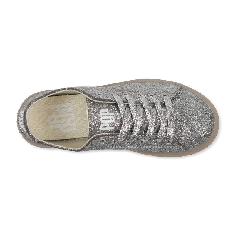 St. Laurent Sneaker, Glitter Silver St. Laurent Sneaker, Glitter Silver